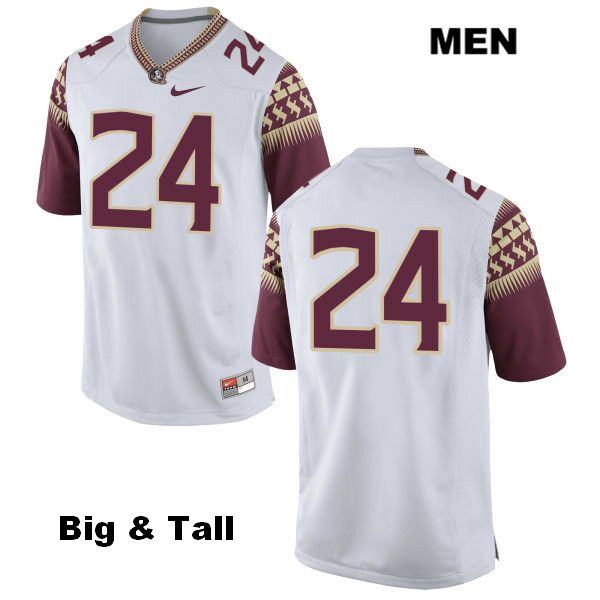 Men's NCAA Nike Florida State Seminoles #24 Cyrus Fagan College Big & Tall No Name White Stitched Authentic Football Jersey BSP3069WL